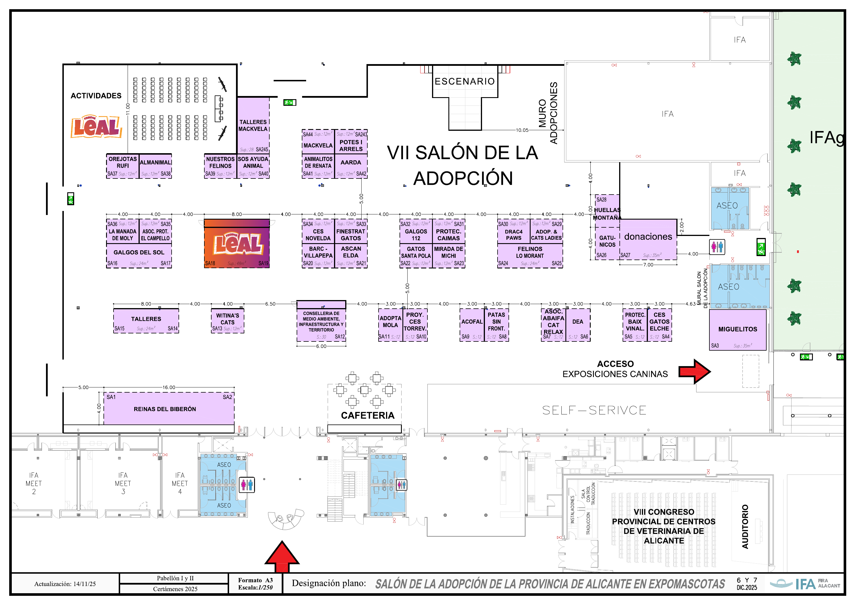 Plano de referencia del VII Salón de la Adopción, celebrado en 2025